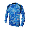 R camo outremer geo - Couleurs Lagon - Chemise de Pêche Respirante UV50+ Lycra Manches Longues Camouflage générique