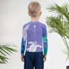 dos palmier - Lycra Manche Longue UPF50 Enfant 2-7 Lavande - Couleurs Lagon