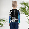 dos palmier - Lycra Manche Longue UPF50 Enfant 2-7 Noir - Couleurs Lagon