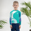 avant palmier - Lycra Manche Longue UPF50 Enfant 2-7 Turquoise - Couleurs Lagon