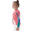 avant gauche - Lycra Manche Longue UPF50 Enfant 2-7 Rose - Couleurs Lagon