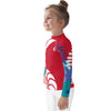 gauche - Lycra Manche Longue UPF50 Enfant 2-7 Rouge - Couleurs Lagon