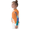 gauche  - Lycra Manche Longue UPF50 Enfant 2-7 Orange - Couleurs Lagon