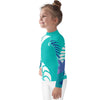 gauche - Lycra Manche Longue UPF50 Enfant 2-7 Turquoise - Couleurs Lagon