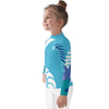 gauche - Lycra Manche Longue UPF50 Enfant 2-7 Bleu Ciel - Couleurs Lagon