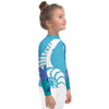 droite - Lycra Manche Longue UPF50 Enfant 2-7 Bleu Ciel - Couleurs Lagon