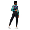 dos jeans - Lycra MITI Crop Top Femme Caraco Recyclé UV50 Orchidée Turquoise - Couleurs Lagon