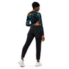 dos jeans - Lycra MITI Crop Top Femme Caraco Recyclé UV50 Nautile Benitier Bleu - Couleurs Lagon