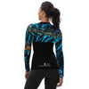 dos - Lycra Rashguard Noir Femme MITI BENITIER BLEU Caraco - Couleurs Lagon