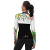 dos - Lycra Rashguard Noir Femme MITI HIBISCUS Caraco - Couleurs Lagon