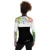 dos - Lycra Rashguard Noir Femme MITI HIBISCUS Caraco - Couleurs Lagon