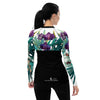 dos - Lycra Rashguard Noir Femme MITI ORCHIDEES Caraco - Couleurs Lagon