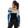 dos - Lycra Rashguard Noir Femme MITI MARINE Caraco - Couleurs Lagon