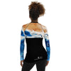 dos - Lycra Rashguard Noir Femme MITI MARINE Caraco - Couleurs Lagon