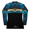 dos a plat - Lycra Rashguard Noir Femme MITI BENITIER BLEU 2 Caraco - Couleurs Lagon