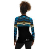 dos - Lycra Rashguard Noir Femme MITI BENITIER BLEU 2 Caraco - Couleurs Lagon