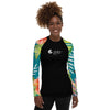 avant - Lycra Rashguard Noir Femme MITI TURQUOISE HIBISCUS Caraco - Couleurs Lagon