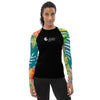 avant - Lycra Rashguard Noir Femme MITI TURQUOISE HIBISCUS Caraco - Couleurs Lagon