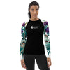 avant - Lycra Rashguard Noir Femme MITI ORCHIDEES Caraco - Couleurs Lagon