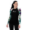 avant - Lycra Rashguard Noir Femme MITI ORCHIDEES Caraco - Couleurs Lagon