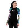 av 2 - Lycra Rashguard Noir Femme MITI MEDUSES Caraco - Couleurs Lagon