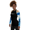 av gauche - Lycra Rashguard Noir Femme MITI MARINE Caraco - Couleurs Lagon