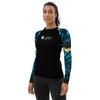 gauche - Lycra Rashguard Noir Femme MITI BENITIER BLEU 2 Caraco - Couleurs Lagon