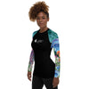 av gauche - Lycra Rashguard Noir Femme MITI MEDUSES Caraco - Couleurs Lagon