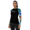 av g - Lycra Rashguard Noir Femme MITI MEDUSES Caraco - Couleurs Lagon