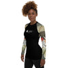 av g - Lycra Rashguard Noir Femme MITI SABLE & COQUILLAGES Caraco - Couleurs Lagon