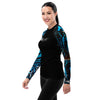 gauche - Lycra Rashguard Noir Femme MITI BENITIER BLEU Caraco - Couleurs Lagon