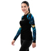 gauche - Lycra Rashguard Noir Femme MITI BENITIER BLEU 2 Caraco - Couleurs Lagon