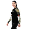 av g  - Lycra Rashguard Noir Femme MITI SABLE & COQUILLAGES Caraco - Couleurs Lagon