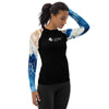 av d - Lycra Rashguard Noir Femme MITI MARINE Caraco - Couleurs Lagon