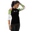 avant - Lycra Rashguard Noir Femme MITI HIBISCUS Caraco - Couleurs Lagon