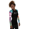 av d3 - Lycra Rashguard Noir Femme MITI MEDUSES Caraco - Couleurs Lagon