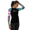 av d - Lycra Rashguard Noir Femme MITI MEDUSES Caraco - Couleurs Lagon