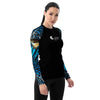 droit - Lycra Rashguard Noir Femme MITI BENITIER BLEU Caraco - Couleurs Lagon