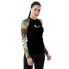 av d - Lycra Rashguard Noir Femme MITI SABLE & COQUILLAGES Caraco - Couleurs Lagon