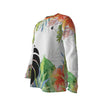 T-Shirt Hommes Manches Longues Grandes Tailles Floral Hibiscus - Couleurs Lagon
